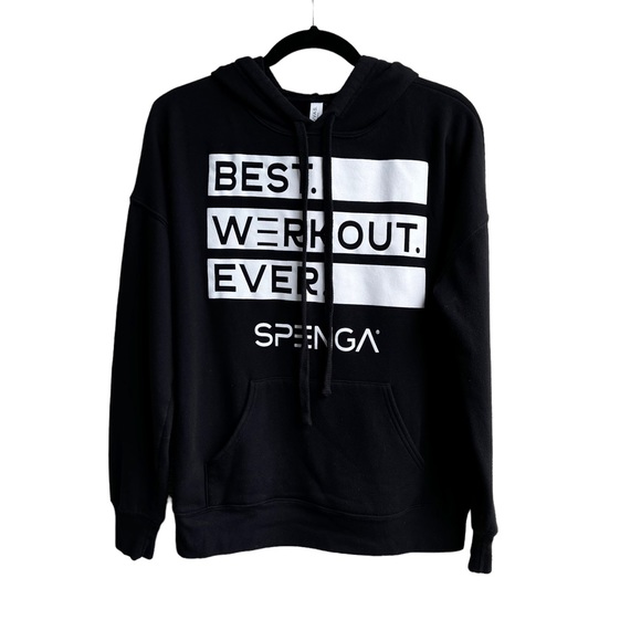 Bella Canvas Other - SPENGA Fleece Pullover Pocket Hoodie W/ Draw Cords - Black, Size Small